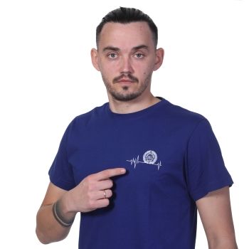 T-shirt niebieski linia życia